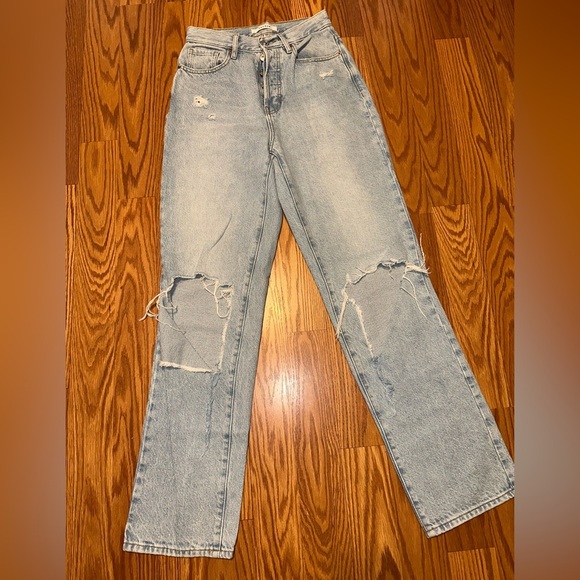 PacSun Denim - PacSun Women’s High-Rise Distressed Dad Jeans Light Wash